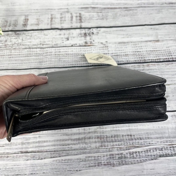 Vintage 1998 Shafmaster Amboldi Black Leather Office Day Planner Address Book - Picture 2 of 16